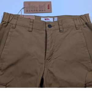Fjallraven Stina Trousers W Womens 38/R 29 Buckwheat Brown G-1000 Cargo 84775